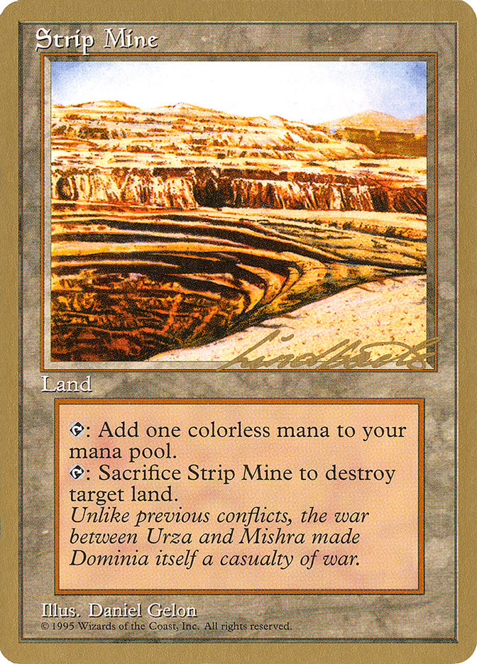 Strip Mine (Leon Lindback) [Pro Tour Collector Set] | Grognard Games