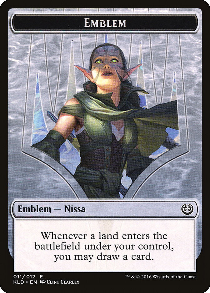 Nissa, Vital Force Emblem [Kaladesh Tokens] | Grognard Games