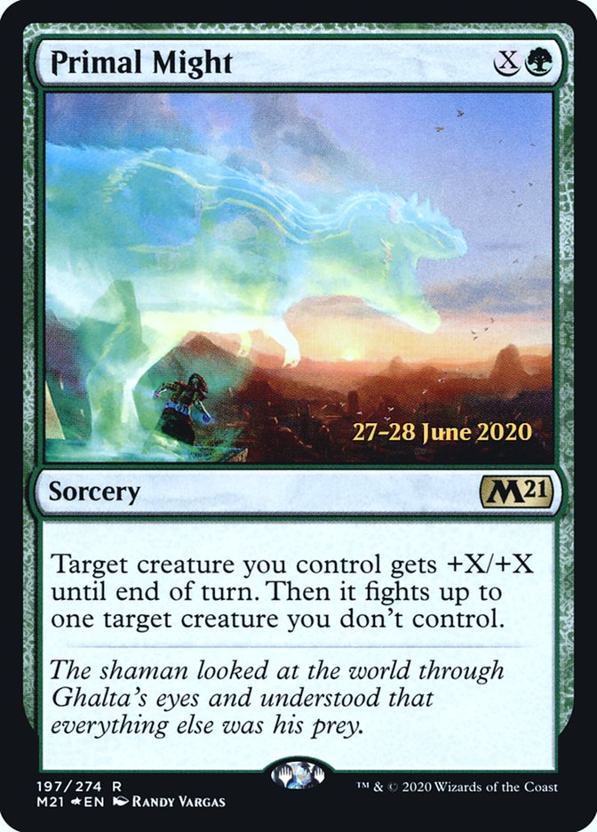 Primal Might  [Core Set 2021 Prerelease Promos] | Grognard Games