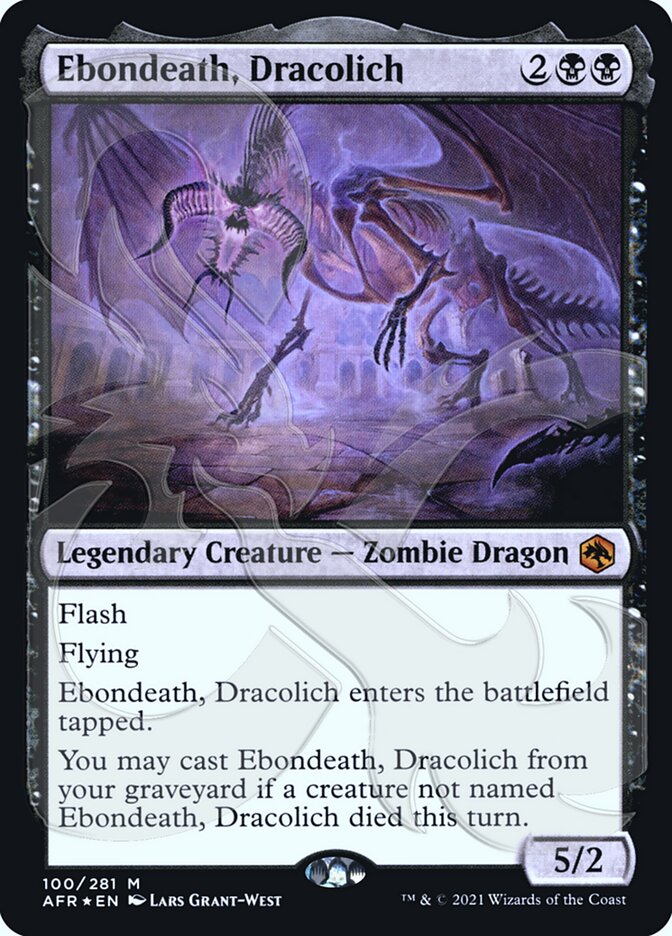 Ebondeath, Dracolich (Ampersand Promo) [Dungeons & Dragons: Adventures in the Forgotten Realms Promos] | Grognard Games