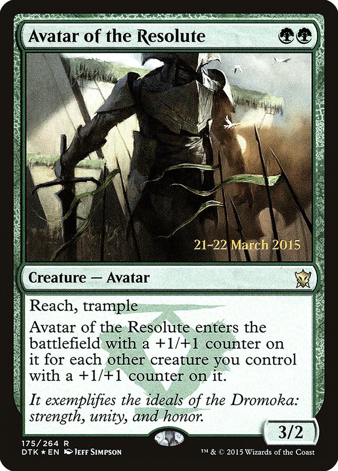 Avatar of the Resolute  [Dragons of Tarkir Prerelease Promos] | Grognard Games