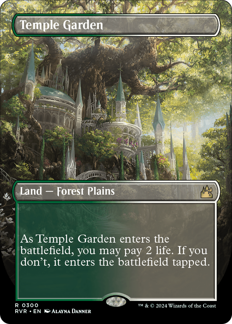 Temple Garden (Borderless) [Ravnica Remastered] | Grognard Games