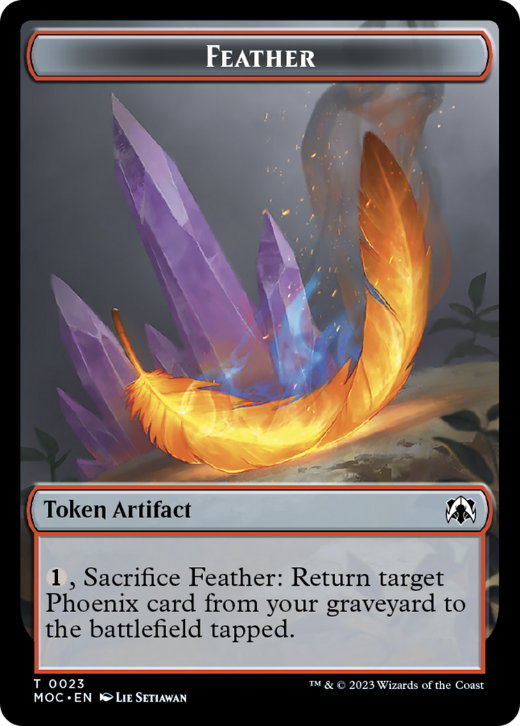 Feather // Servo Double-Sided Token [March of the Machine Commander Tokens] | Grognard Games