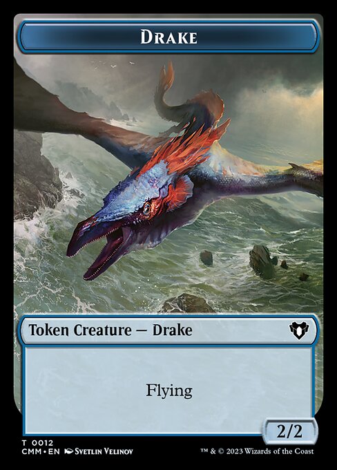 Spirit (0010) // Drake Double-Sided Token [Commander Masters Tokens] | Grognard Games