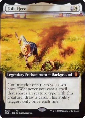 Folk Hero (Extended Art) [Commander Legends: Battle for Baldur's Gate] | Grognard Games