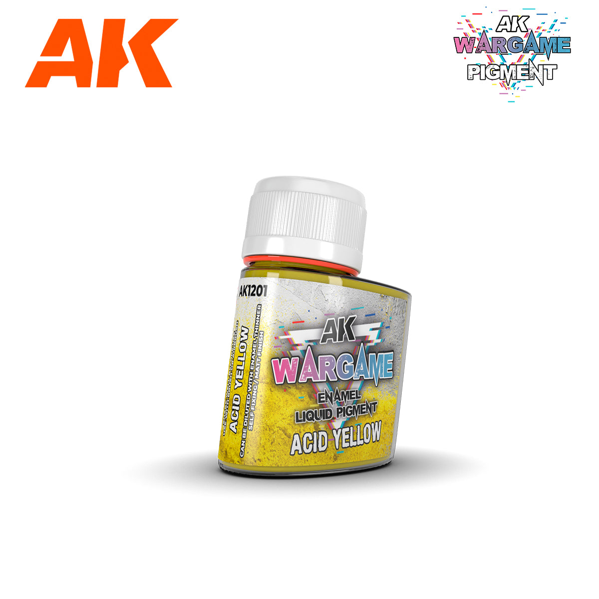 AK1201 ACID YELLOW – ENAMEL LIQUID PIGMENT | Grognard Games