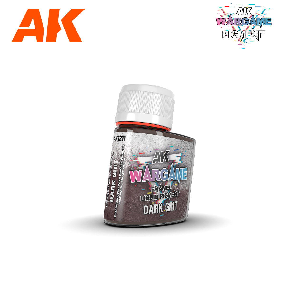 AK1211 DARK GRIT – ENAMEL LIQUID PIGMENT | Grognard Games