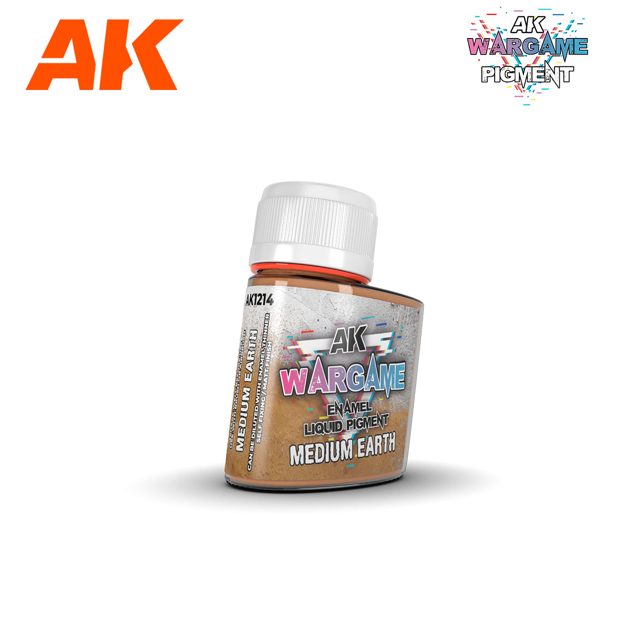 AK1214 MEDIUM EARTH – ENAMEL LIQUID PIGMENT | Grognard Games