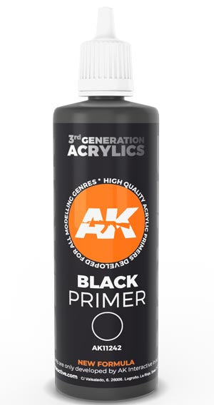 AK interactive Black Primer 100ml | Grognard Games