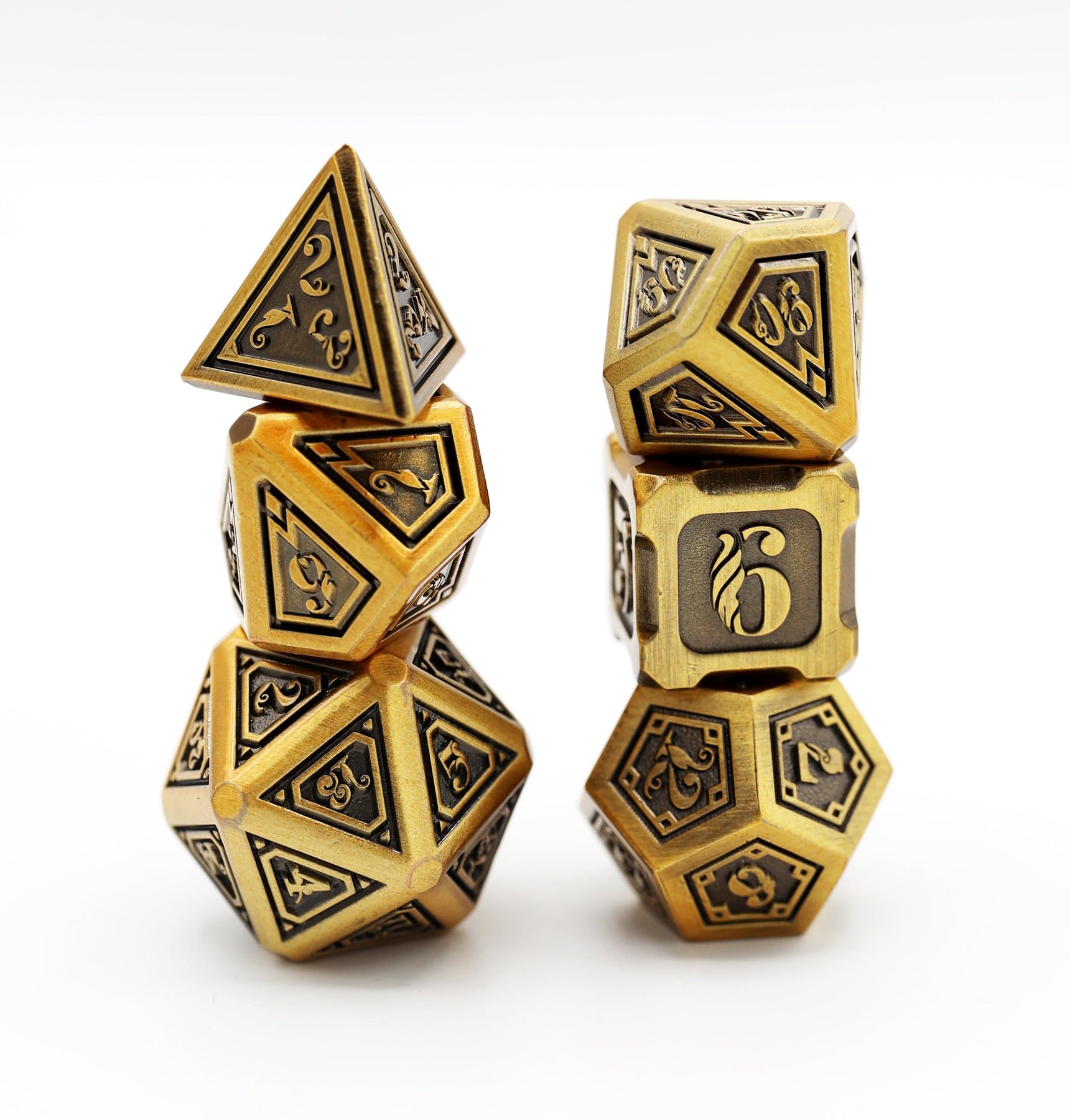 Foam Brain Games ALCHEMIST METALS RPG DICE SET: GOLD | Grognard Games