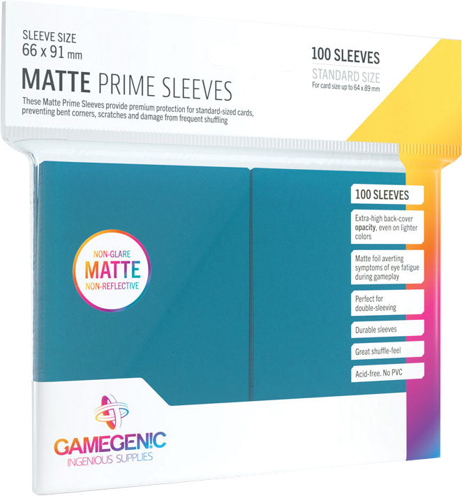 Gamegenic GG1028 Matte Prime Sleeves Blue | Grognard Games