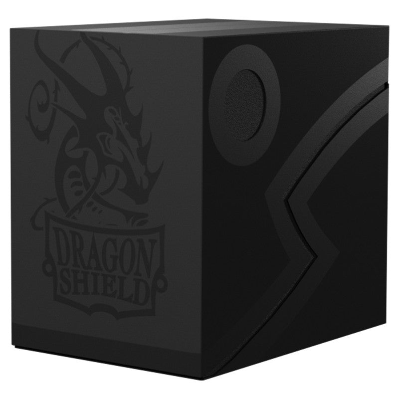 Dragon Shield Deckbox: Double Shell - Shadow Black/Black | Grognard Games