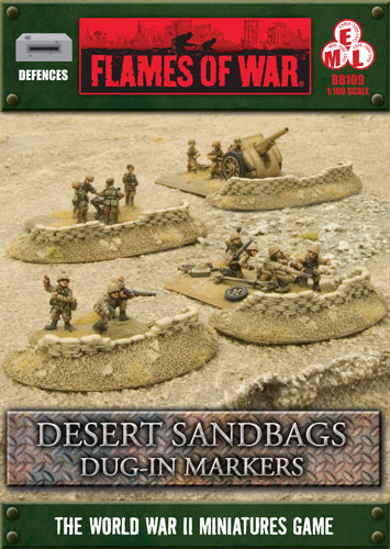 BB109 Desert Sandbags - Dug in Markers | Grognard Games