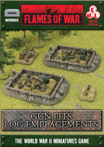 BB119 Log Emplacements - Gun Pit Markers | Grognard Games