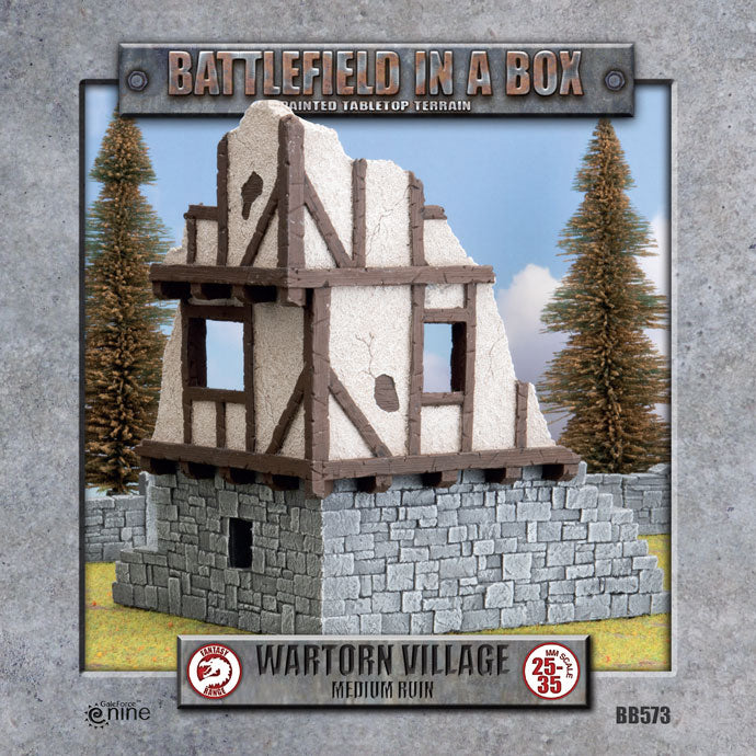 BB573 Wartorn Village - Medium Ruin | Grognard Games