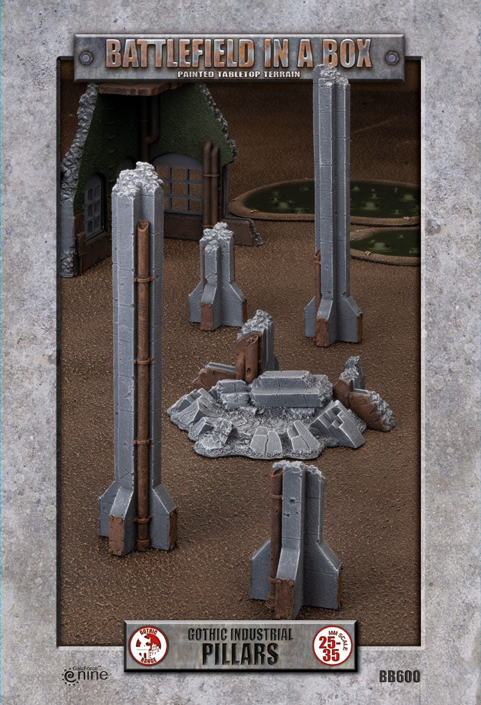 BB600 Gothic Industrial - Pillars | Grognard Games