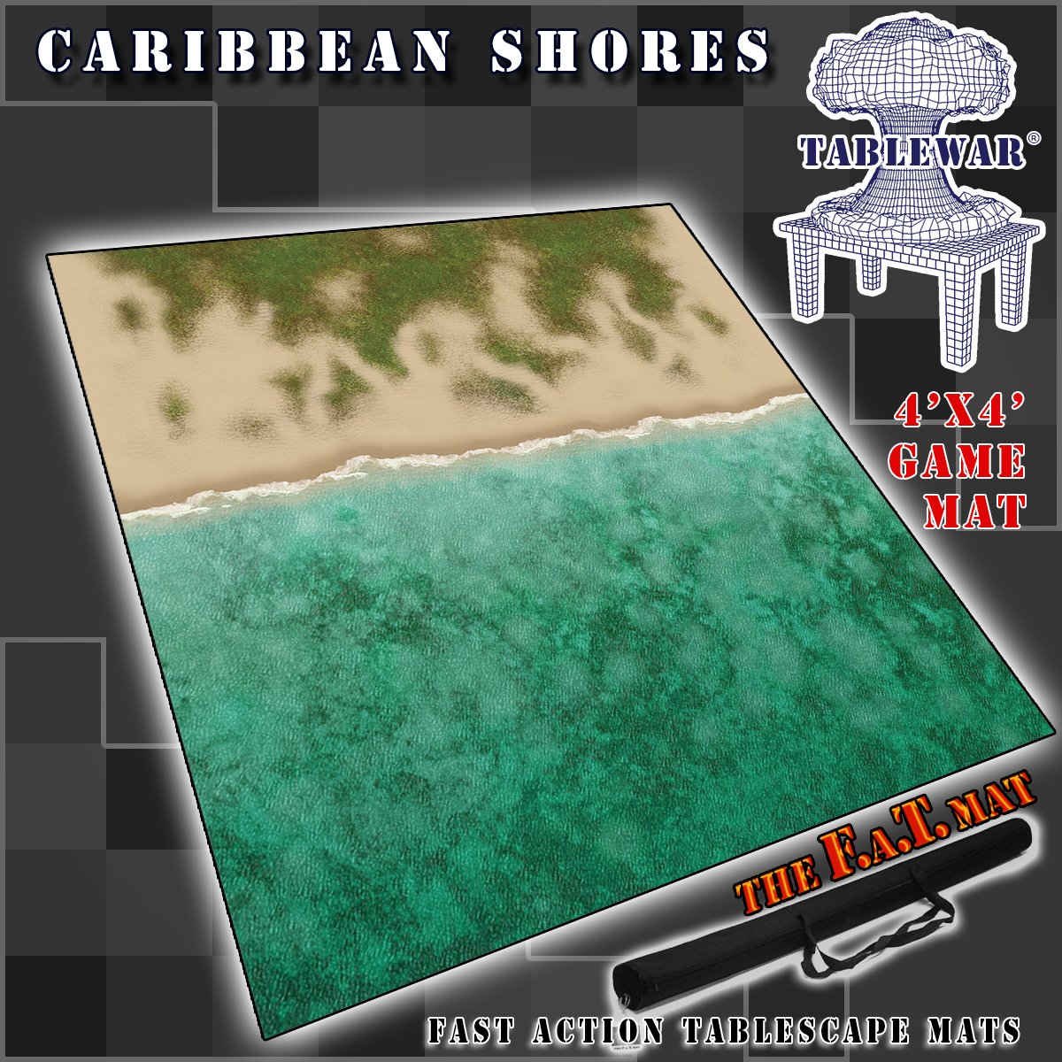 FAT MAT Caribbean Shores 4' x 4' | Grognard Games