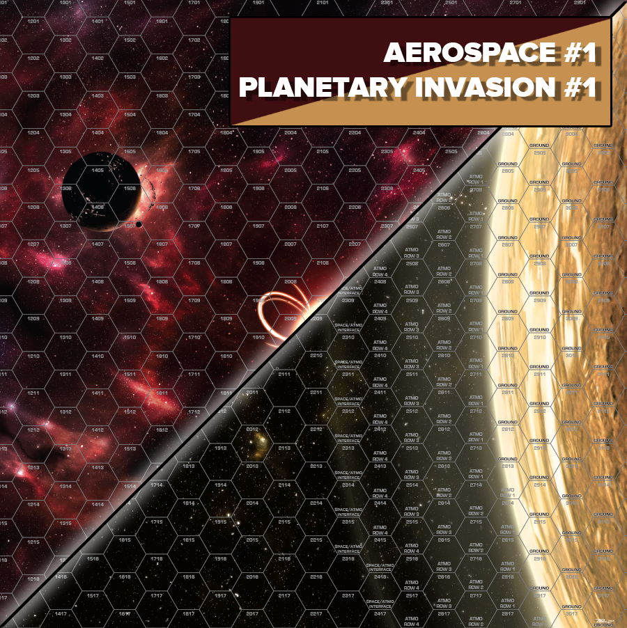 Battletech Map Premium Mat: Aerospace #1/Planetary Invasion #1 | Grognard Games