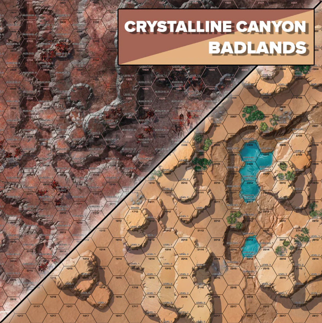 BATTLETECH: 35800S Battle Mat - Alien Worlds - Crystalline Canyon/Badlands | Grognard Games