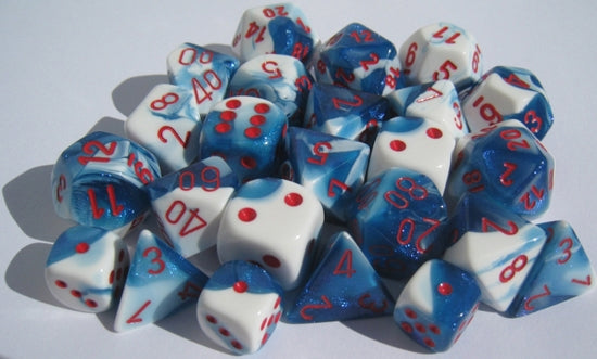 CHX26257 D10: Gemini #7: Astral Blue-White/Red | Grognard Games