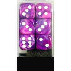 CHX27657 Festive Violet/White 12 D6 set | Grognard Games