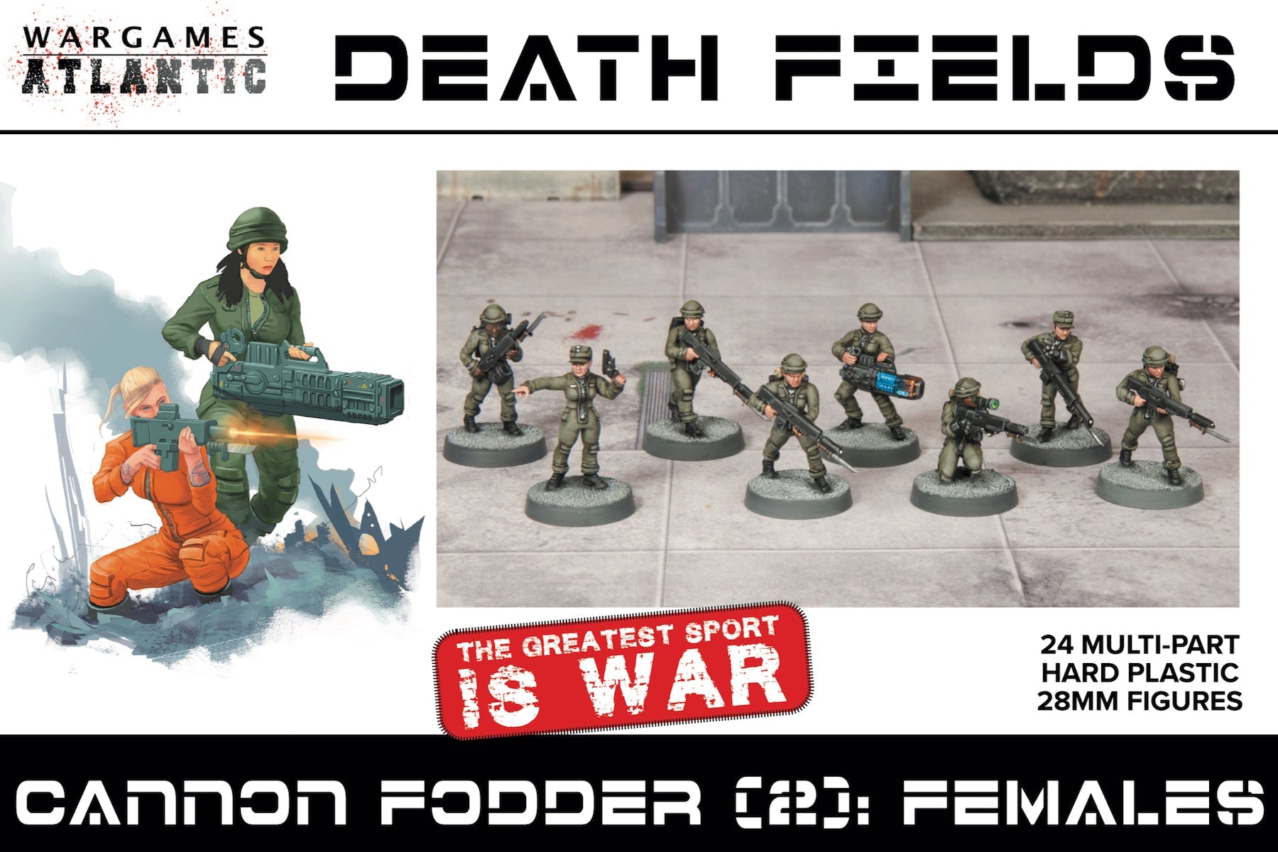 Death Fields - Cannon Fodder (2): Females | Grognard Games