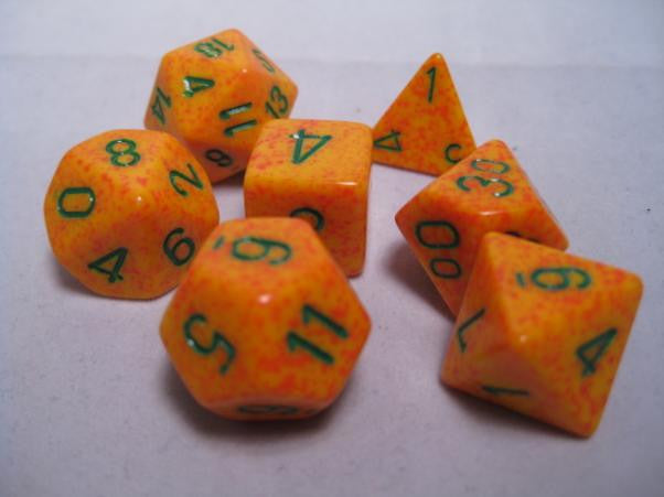 CHX25312 Speckled lotus 7 dice set | Grognard Games