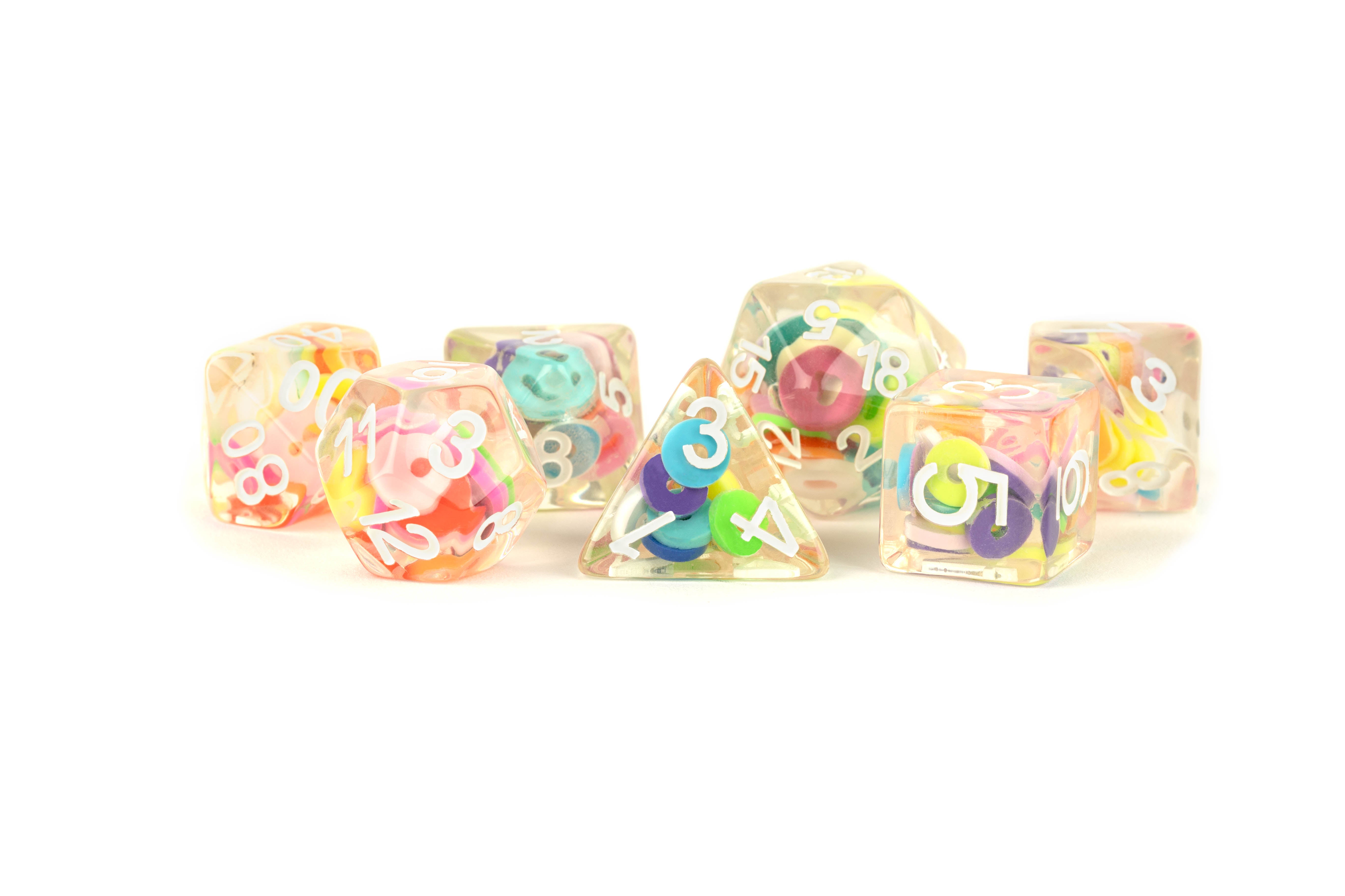 Metallic Dice Games Critical Loops 16mm Resin Polyhedral Set | Grognard Games