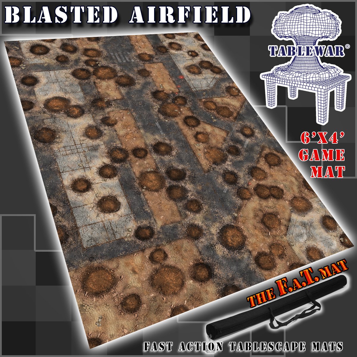 FAT MAT Blasted Airfield 6' x 4' | Grognard Games