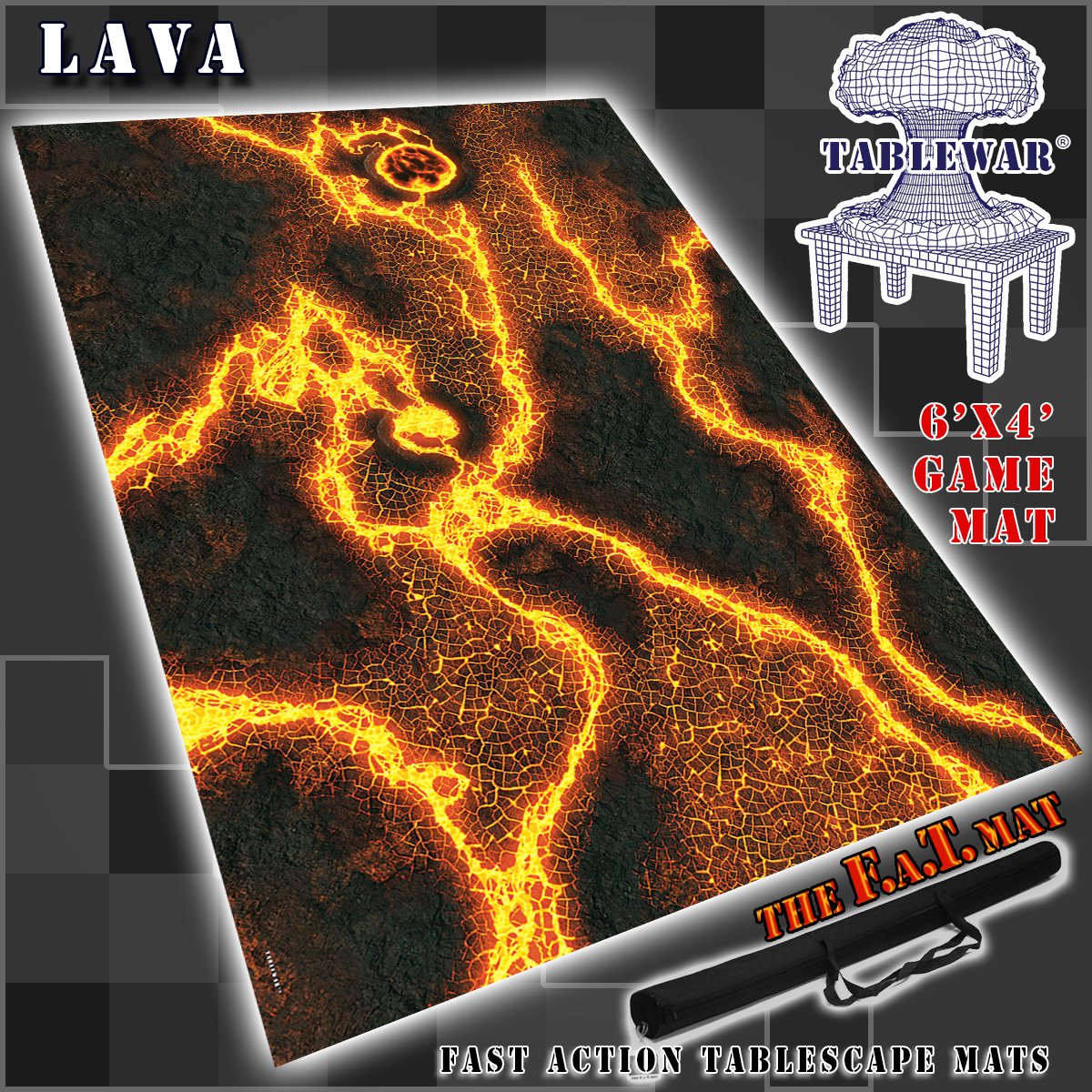 FAT MAT Lava 6' x 4' (Opened) | Grognard Games