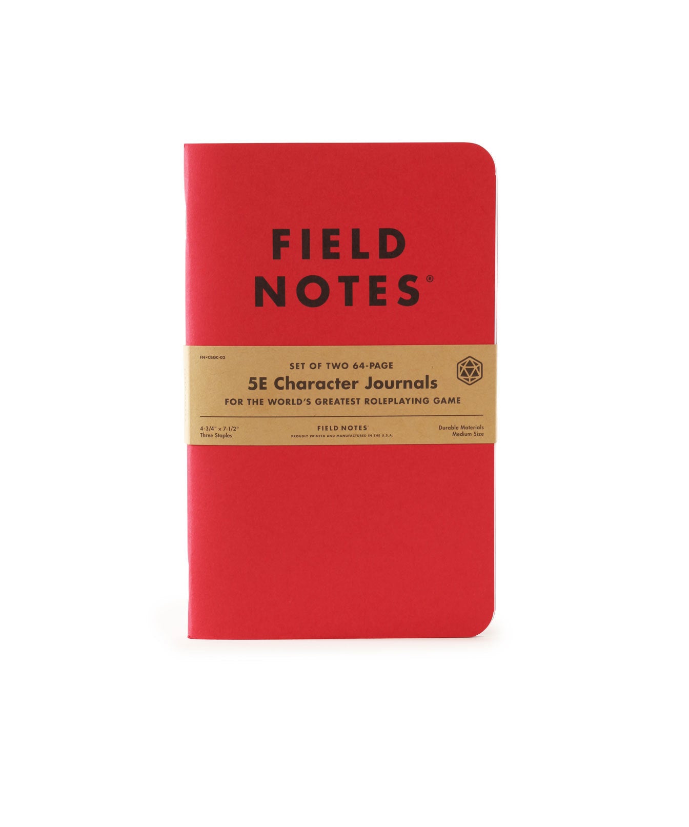Field Notes 5e Character Journal 2-pack Red | Grognard Games