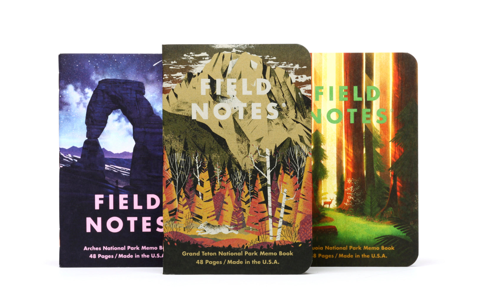 Field Notes National Park Book 3-pack Graph paper Series D | Grognard Games