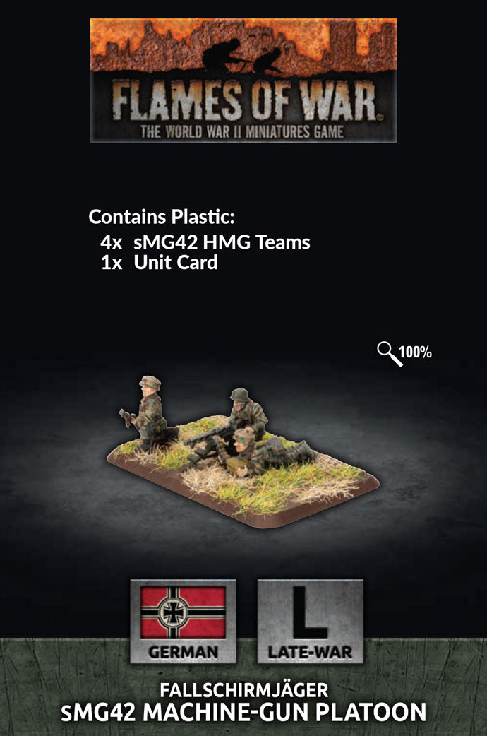 Fallschrimjager SMG42 Machine-gun Platoon: Flames of War | Grognard Games