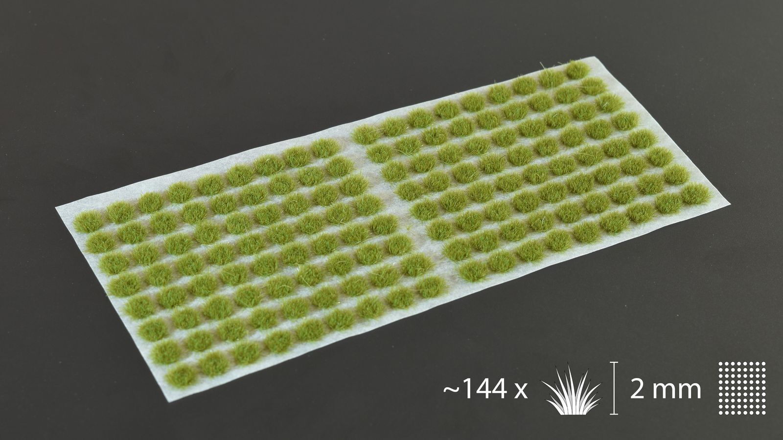 Gamers Grass:  Dry Green Tufts (2mm) | Grognard Games