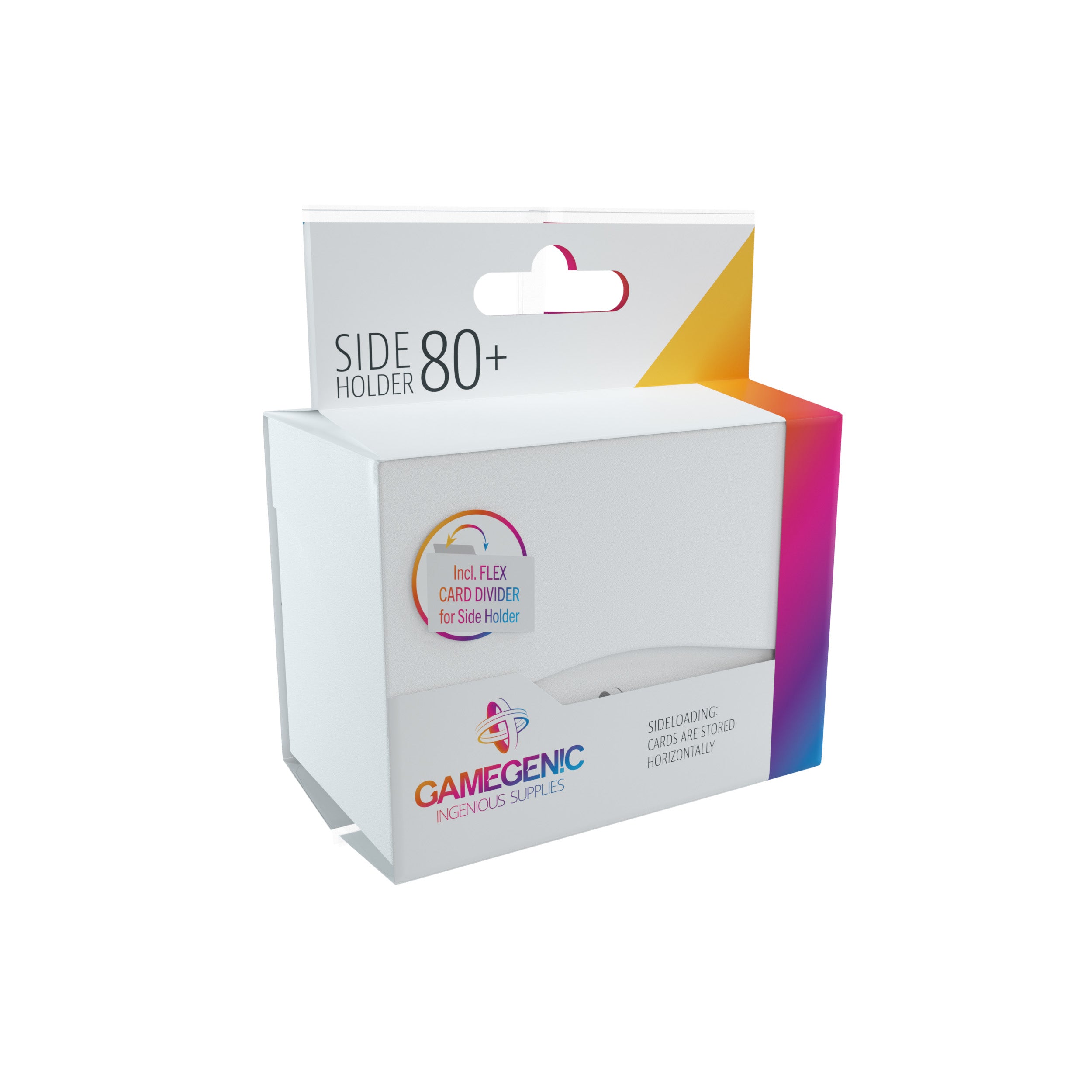Gamegenic GG2546 Deck Box Side Holder 80+ White | Grognard Games