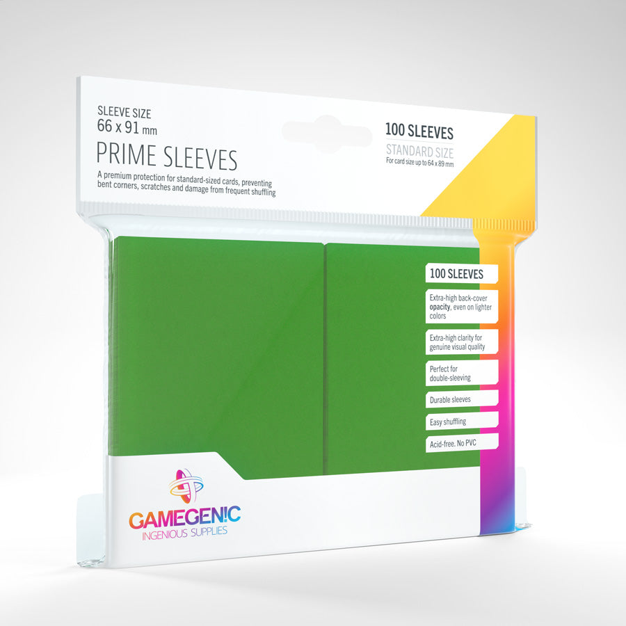 Gamegenic GG1019 Prime Sleeves Green | Grognard Games