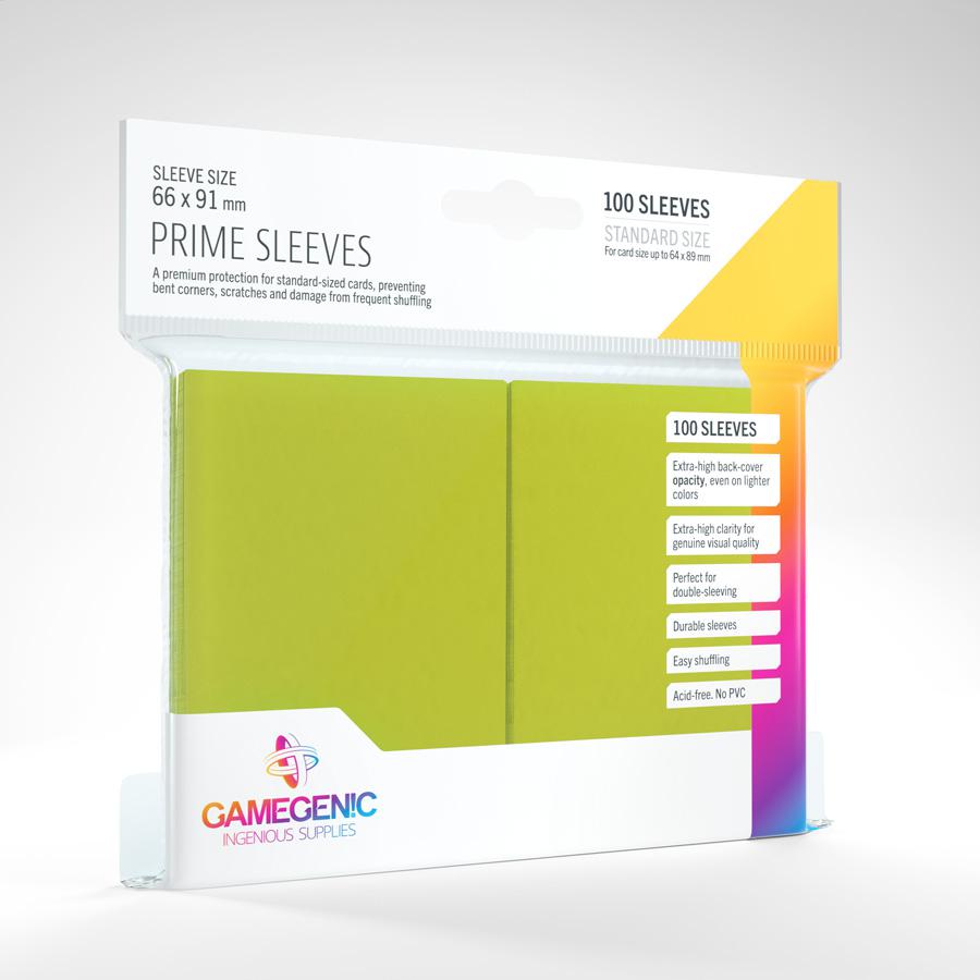 Gamegenic GG1022 Prime Sleeves Lime | Grognard Games