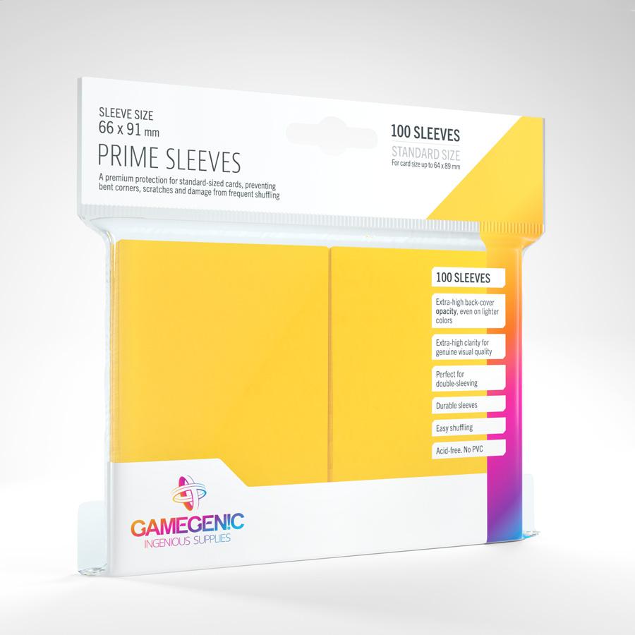 Gamegenic GG1020 Prime Sleeves Yellow | Grognard Games