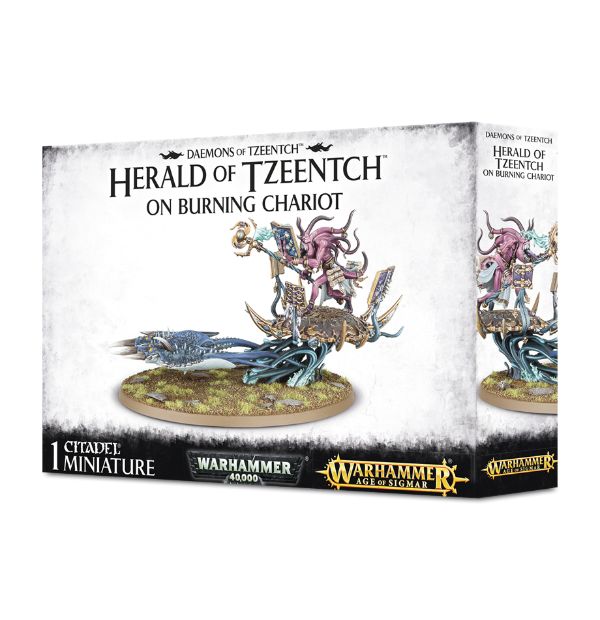 Daemons of Tzeentch Herald of Tzeentch on Burning Chariot (web) | Grognard Games