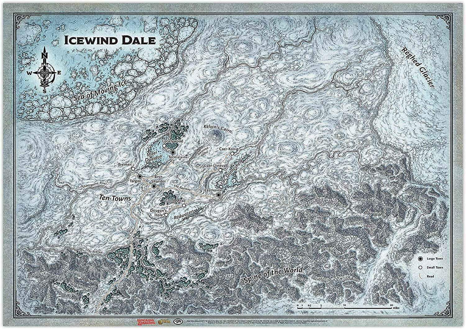 Gale Force 9 D&D Icewind Dale Map 21" x 30" | Grognard Games