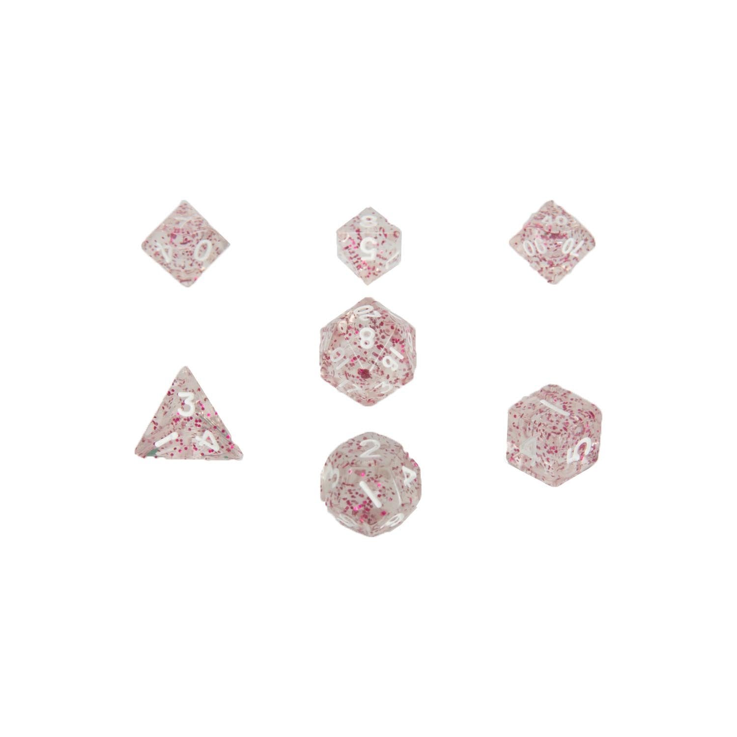 Metallic Dice Games 4208 Ethereal Purple with White Mini RPG Dice | Grognard Games