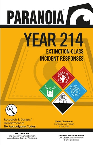 Paranoia RPG: Extinction-Class Incident Report | Grognard Games