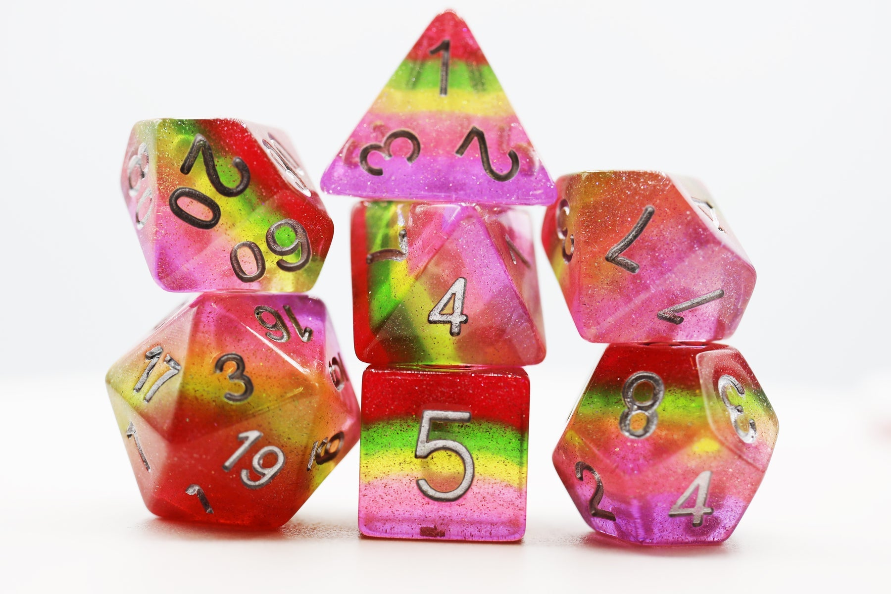 Foam Brain Games Pastel Lollipop RPG Dice Set | Grognard Games