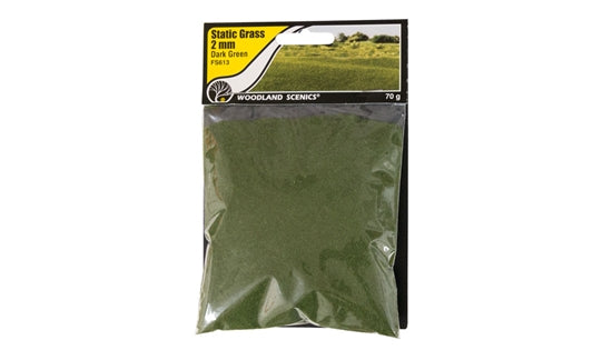 Woodland Scenics Static Grass 2mm Dark Green | Grognard Games