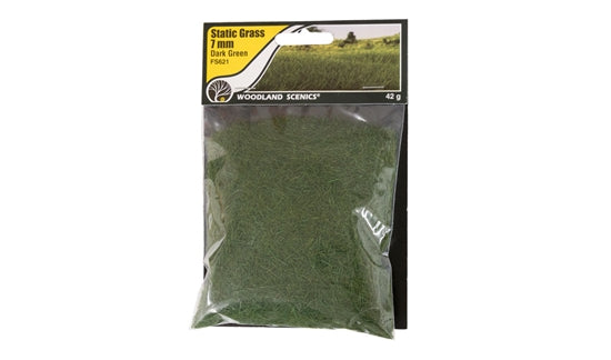Woodland Scenics Static Grass 7mm Dark Green | Grognard Games