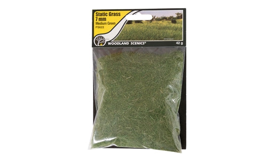 Woodland Scenics Static Grass 7mm Medium Green | Grognard Games
