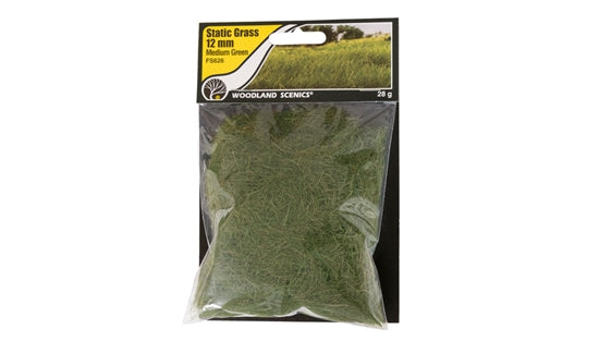 Woodland Scenics Static Grass 12mm Medium Green | Grognard Games