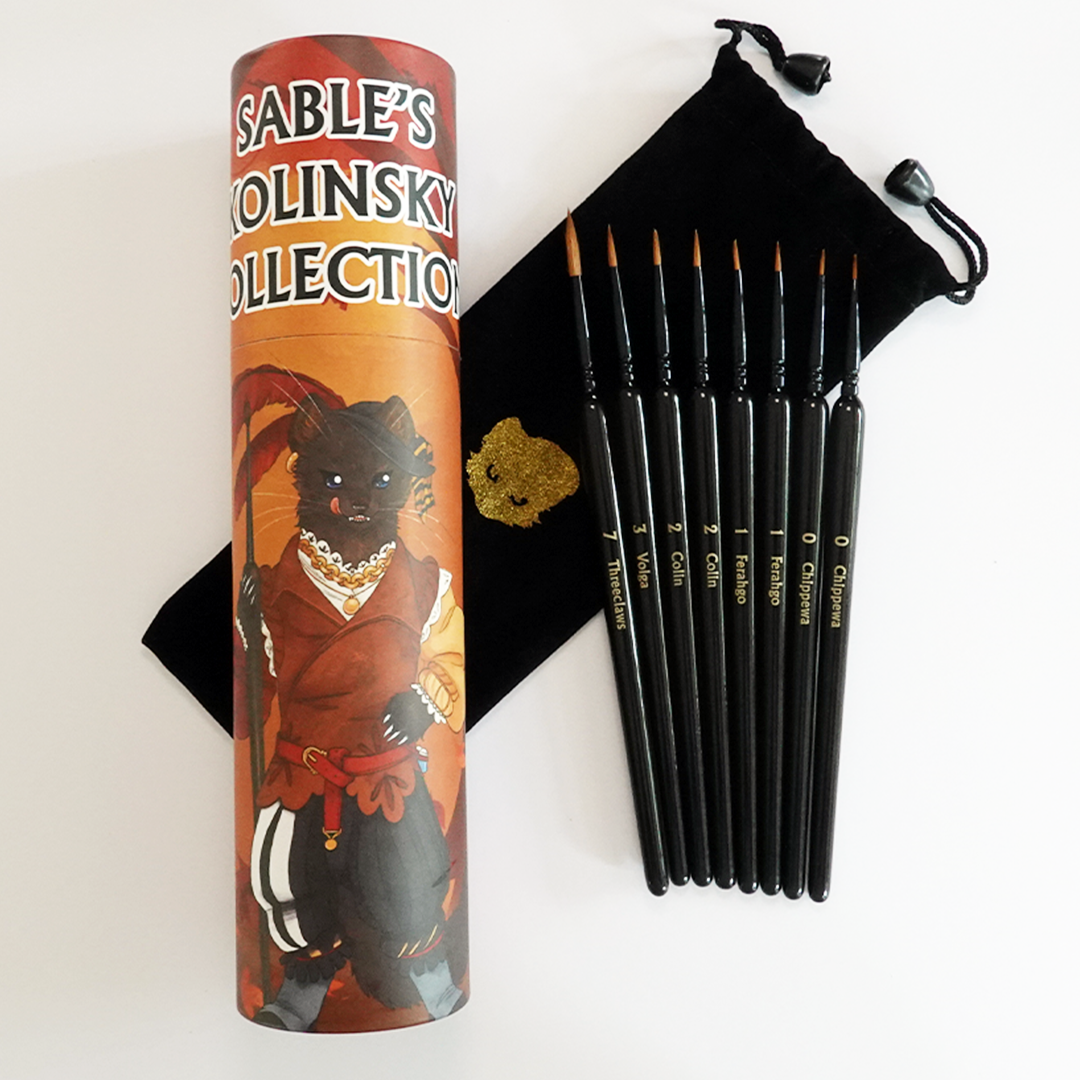 Sable's Kolinsky Collection Brush Set | Grognard Games