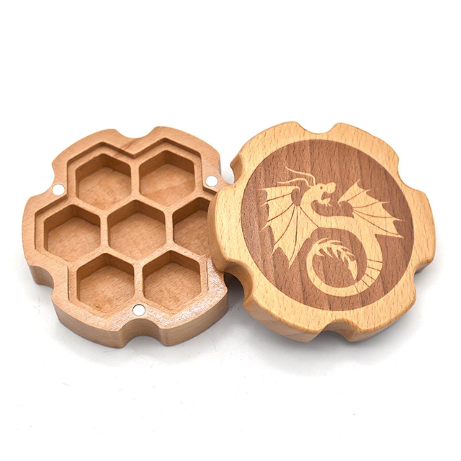 Beech Wood Dice Box Hexagonal | Grognard Games