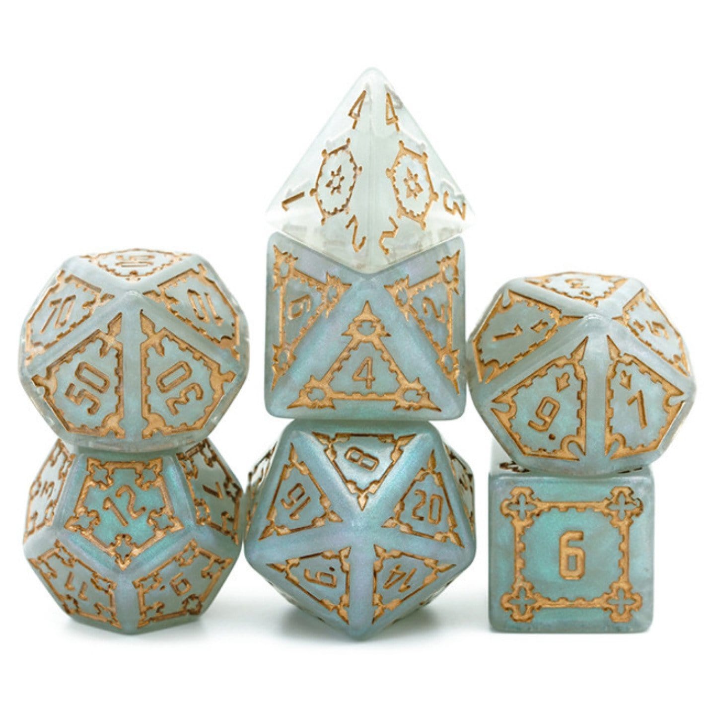 Huge Grey Castle Dice Set 25mm | Grognard Games